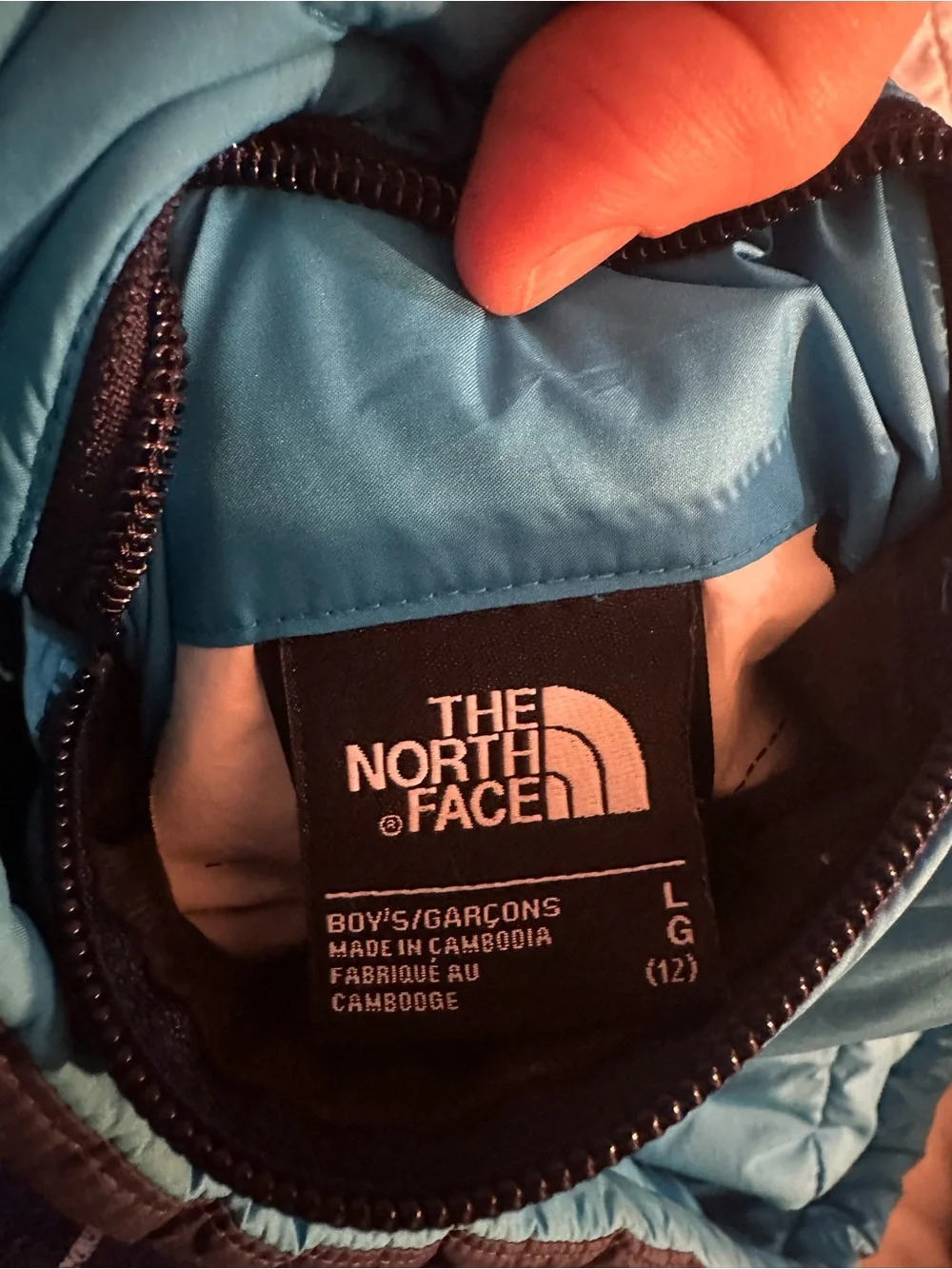 The North Face Kids Two-Tone Blue Puffy Reversible Jacket
